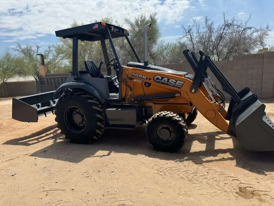 Recently sold equipment staged outdoors