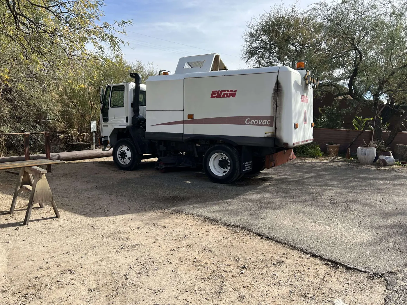 Completed heavy equipment sale photographed on site