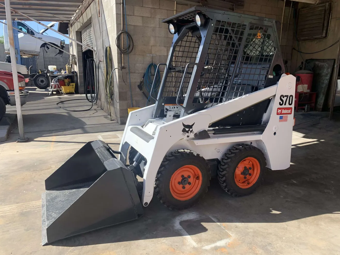 Sold heavy equipment viewed from the yard